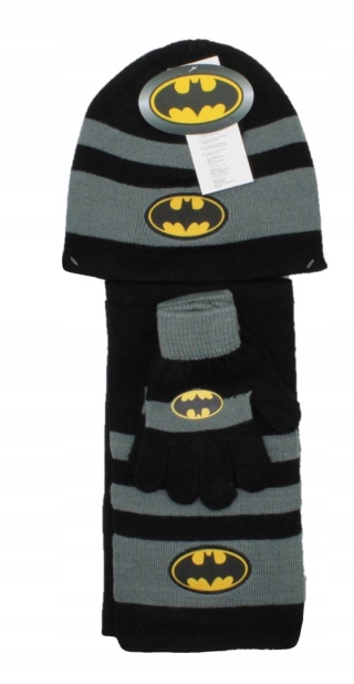 BATMAN czapka szalik rękawiczki komplet