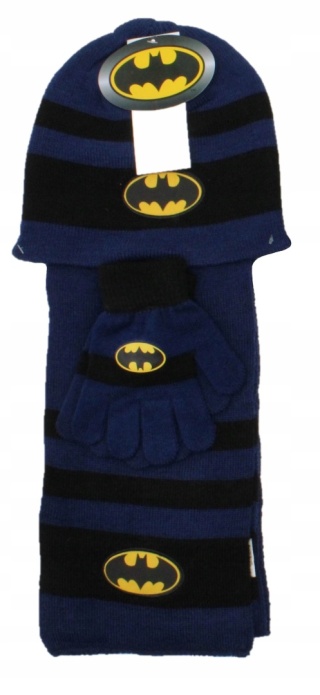 BATMAN czapka szalik rękawiczki komplet