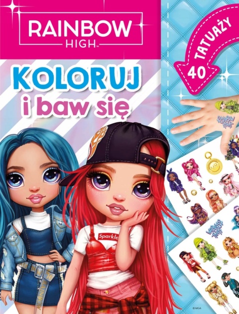 Bajkowe tatuaże. Rainbow High Koloruj i baw się