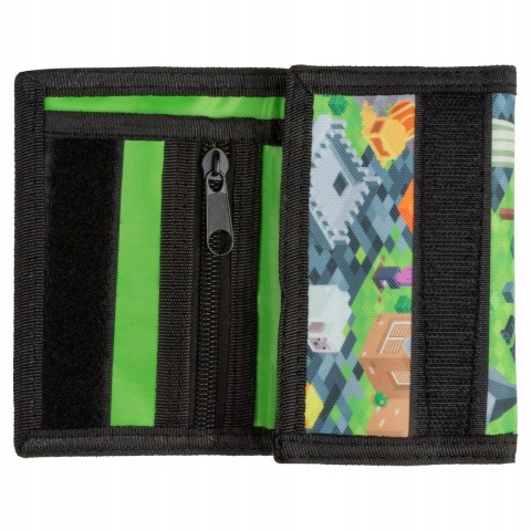 Portfel portfelik dziecięcy rzep suwak PIXEL game 37 dla fanów minecraft