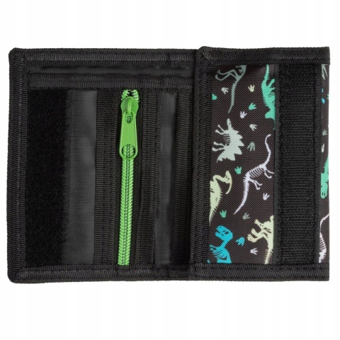 Portfel portfelik dziecięcy rzep suwak T-REX Dinozaury
