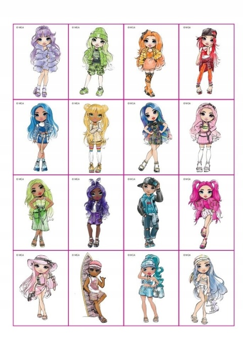 Rainbow High kolorowanka z naklejkami naklejam koloruję