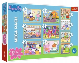 ŚWINKA PEPPA PIG 10W1 Trefl Puzzle 329 EL