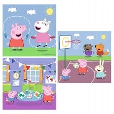 ŚWINKA PEPPA PIG 3W1 Trefl Puzzle 106 EL