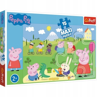 ŚWINKA PEPPA PIG Trefl Puzzle Maxi 15el 14334