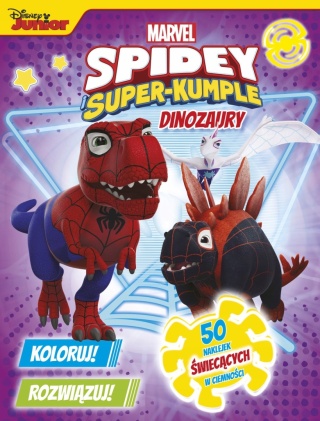 Spidey Super-kumple Dinozaury Koloruj rozwiązuj kolorowanka rebusy