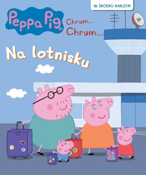 Świnka Peppa kolorowanka rebusy z naklejkami Chrum Na lotnisku