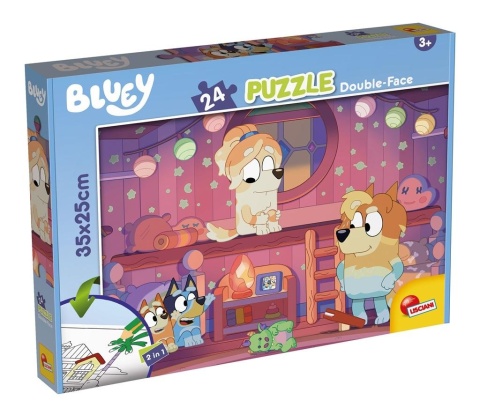 BLUEY BLUE Puzzle LISCIANI 24 EL dwustronne z kolorowanką