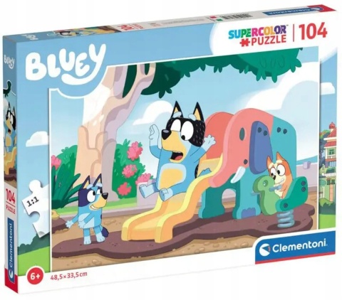 BLUEY BLUE super color Puzzle Clementoni Blue 104 EL 27171