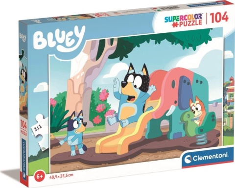BLUEY BLUE super color Puzzle Clementoni Blue 104 EL 27171