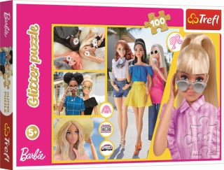 Barbie Puzzle brokatowe 100 EL 14830