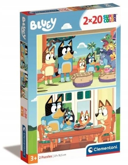 Bluey i Bingo Puzzle 2x20 2 x 20 Clementoni Blue 24807