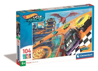 HOTWHEELS wyścigówki auta Puzzle Clementoni 104 EL 25760