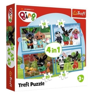 KRÓLIK BING Sula Pando Cztery pory roku 4W1 Trefl Puzzle 71 EL 34631