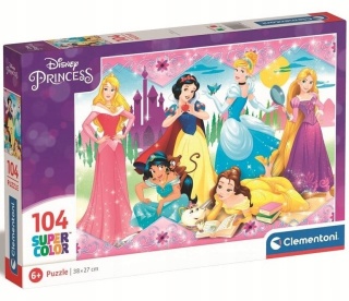 Księżniczki Disney Śnieżka Kopciuszek Bella Puzzle Clementoni 104 EL 27086