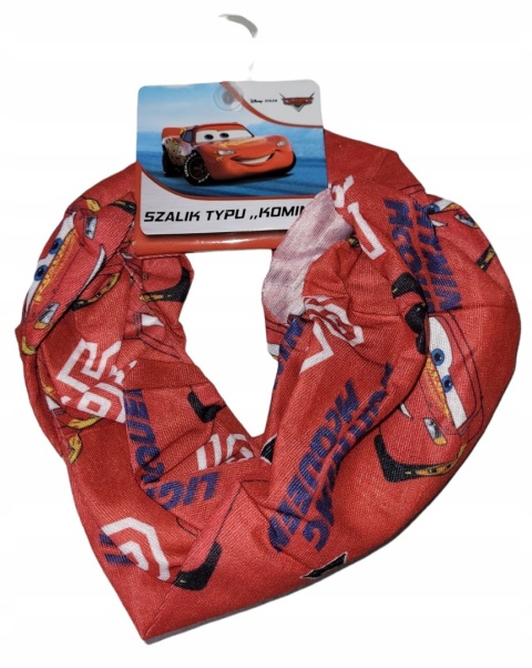 AUTA ZYGZAK MCQUEEN komin szalik opaska wiosna jesień