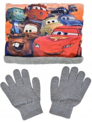 AUTA ZYGZAK MCQUEEN komin szalik +rękawiczki polar