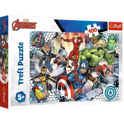 Avengers Hulk Thor Iron Man Puzzle TREFL 100 EL 16454