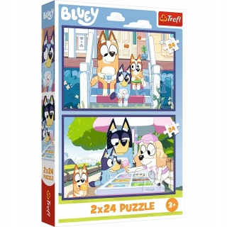 Bingo i Bluey Trefl Puzzle 2x24 2w1 2 x 24 EL 34446