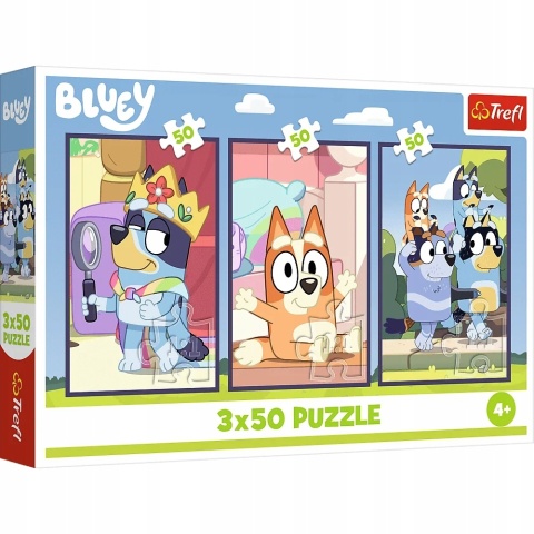 Bingo i Bluey Trefl Puzzle 3x50 3w1 3 x 50 EL 34890