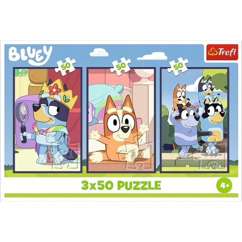 Bingo i Bluey Trefl Puzzle 3x50 3w1 3 x 50 EL 34890