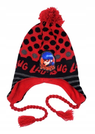 CZAPKA PERUWIANKA BIEDRONKA I CZARNY KOT r.52