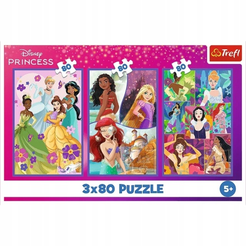 Księżniczki przyjaciółki Trefl Puzzle 3x80 3w1 3 x 80 EL 34884