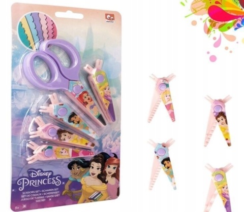 Nożyczki kreatywne z wzorkami KSIĘŻNICZKI DISNEY 5 szt