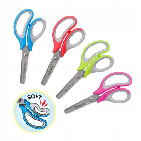 Nożyczki szkolne Colorino 14 cm z gumową rączką