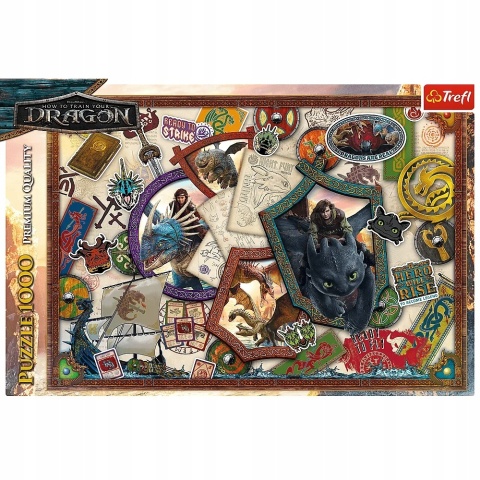 Puzzle Trefl premium Jak wytresować smoka 48x68,3 cm 1000 EL 10959