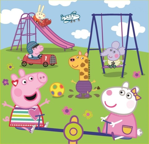 Świnka Peppa Wesoły dzień 3W1 Trefl Puzzle 106 EL 34849
