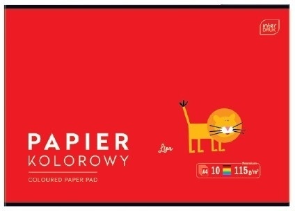 Wycinanka papier kolorowy błyszczący 10k A4 Interdruk BB
