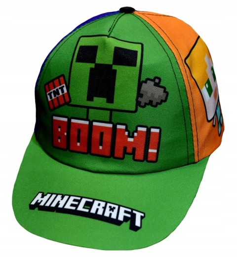 Czapka z daszkiem MINECRAFT CREEPER czapka dziecięca chłopięca letnia 54