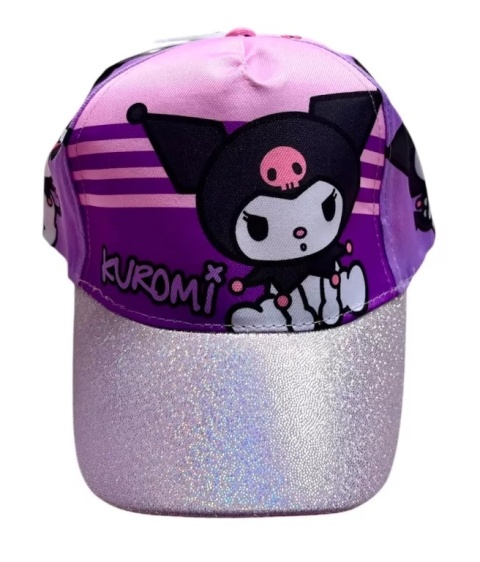 Czapka z daszkiem basebolówka KUROMI letnia brokatowy daszek 54