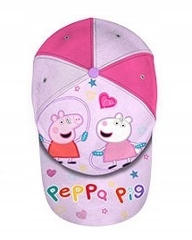 Czapka z daszkiem bawełniana ŚWINKA PEPPA PIG 52
