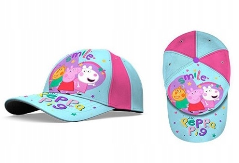 Czapka z daszkiem bawełniana ŚWINKA PEPPA PIG 52
