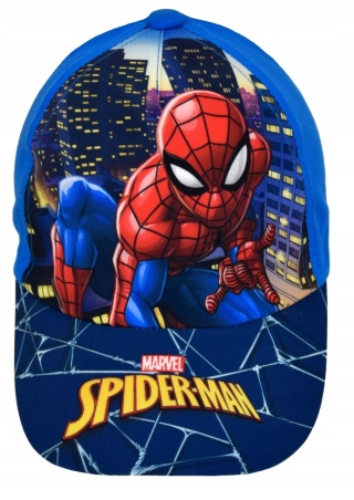Czapka z daszkiem bejsbolówka SPIDERMAN nocą niebieska MARVEL 52