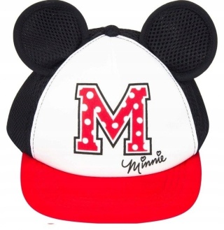 Czapka z daszkiem z siatką z uszami MYSZKA MINNIE 52