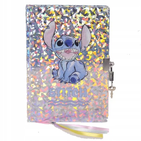 Notatnik Stich pamiętnik sekretny z kłódką holograficzny STITCH Sticz A5 Notatnik Stich pamiętnik sekretny z kłódką holograficzny STITCH Sticz A5