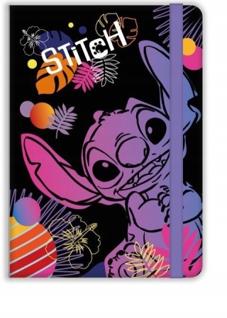Notatnik Stich pamiętnik z gumką Black A5 LILO I STITCH