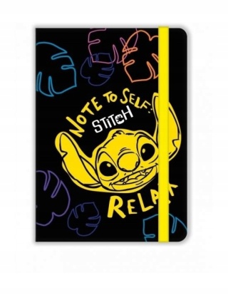 Notatnik Stich pamiętnik z gumką Black relax A5 LILO I STITCH