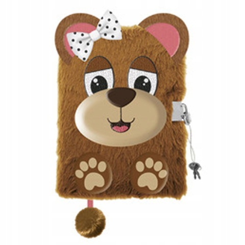 Notatnik pamiętnik kudłacz z kłódką MIŚ MISIO