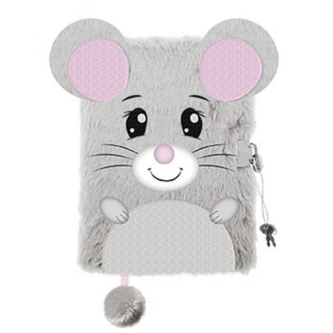 Notatnik pamiętnik kudłacz z kłódką MYSZKA MYSZ