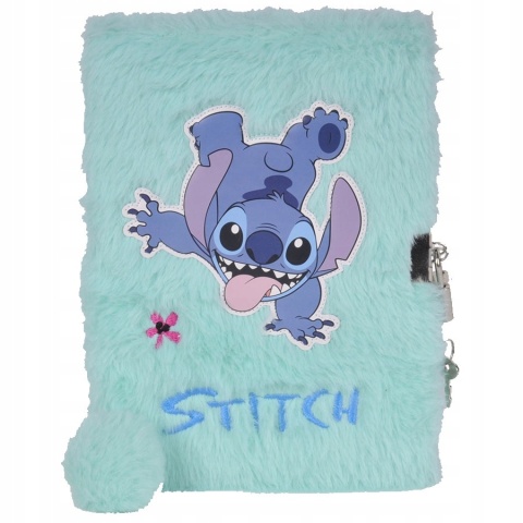 Notatnik pamiętnik sekretny puchaty Stich kudłacz z kłódką LILO I STITCH Notatnik pamiętnik sekretny puchaty Stich kudłacz z kłódką LILO I STITCH