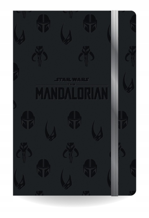 Notatnik pamiętnik z gumką 80k A5 Star Wars Mandalorian czarny