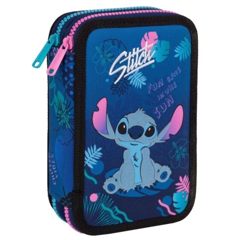 Piórnik dwukomorowy z wyposażeniem Stich LILO I STITCH