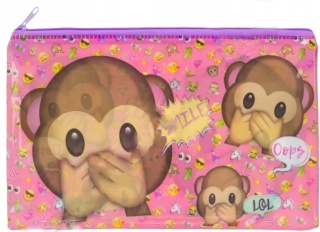 Piórnik kosmetyczka szaszetka 24x15 cm emotikony