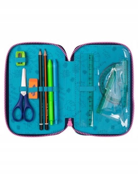 Piórnik trzykomorowy z wyposażeniem Stich LILO I STITCH