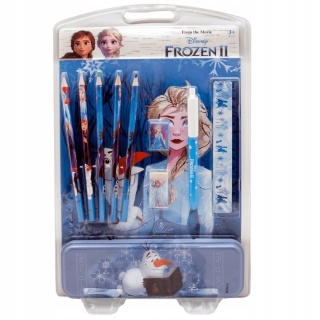 Zestaw szkolny blok kredki piórnik KRAINA LODU