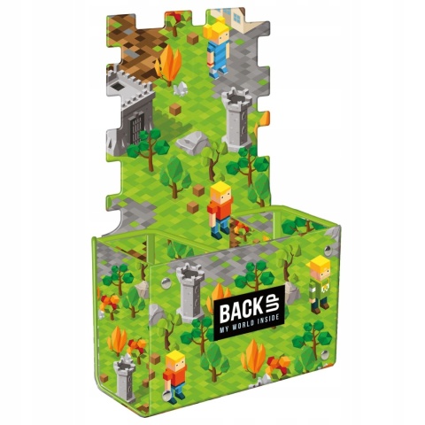Biurkowy pojemnik na przybory szkolne GAME LEVEL dla fana gry MINECRAFT